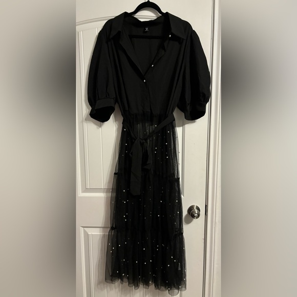 Long, Netted, Button Down Top - Picture 1 of 6